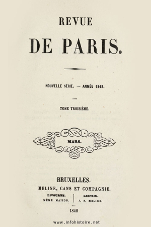 REVUE DE PARIS Mars 1848